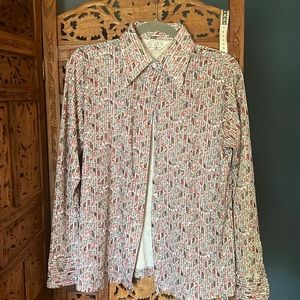 Vintage S/M Sears polyester button up